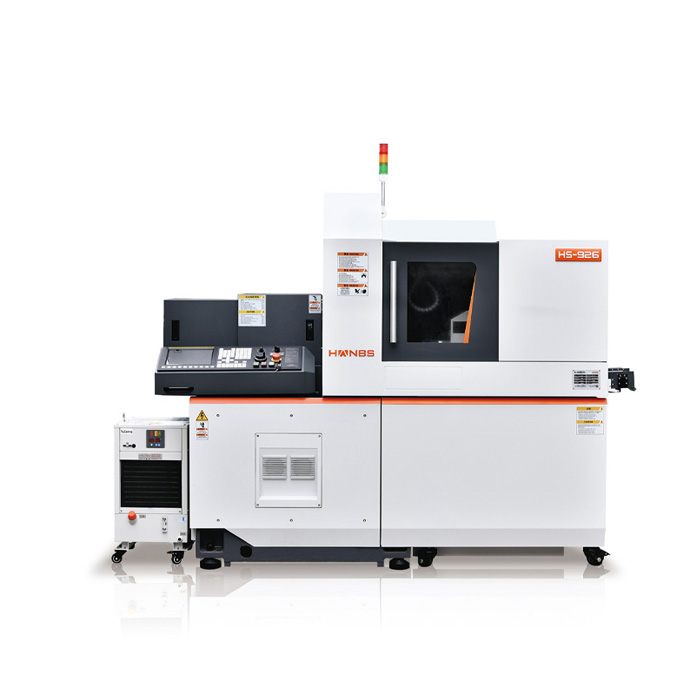 HS-926 swiss lathe of double spindle and 6 axis machine with Funac stsyem